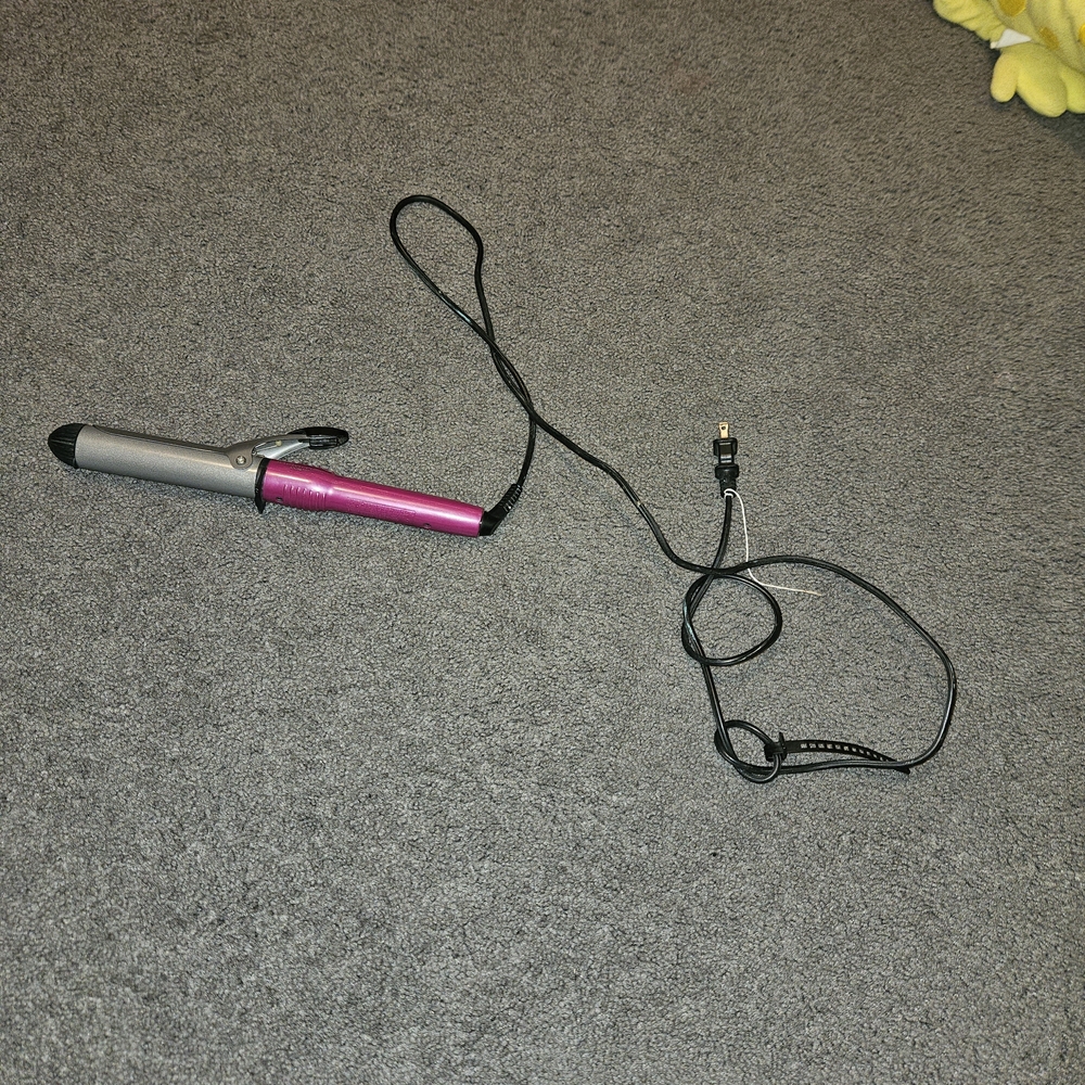 Pink and Silver Curling Wand - Women’s Hair Styling Tool